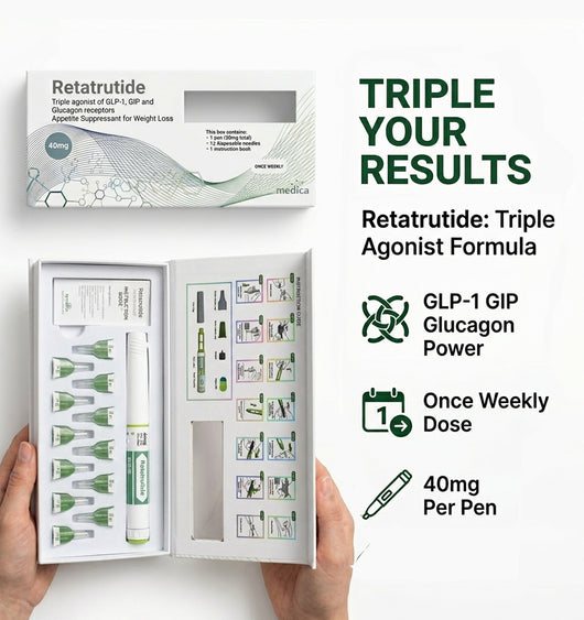 Retatrutide 40mg —Weight Loss — GLP-1 GIP Glucagon Formula